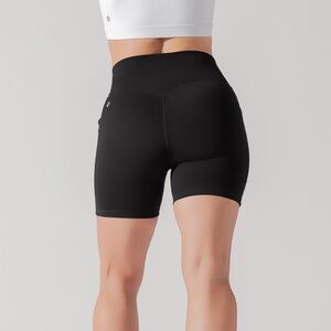 Popflex Black Midi Short with Pockets - Size 1X